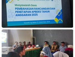 Jelang Akhir Tahun, Pemdes Sawakung Bebas Laksanakan Musdes Pembahasan dan Penetapan R-APBDes TA 2025
