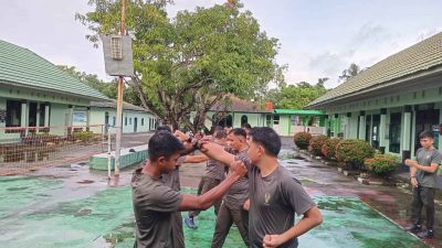 Jaga Kebugaran, Jajaran Kodim 1426/Takalar, Laksanakan Aerobik dan Latihan Beladiri Militer Taktis