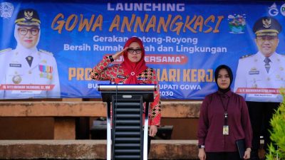 Launching ‘Gowa Annangkasi’, Bupati Husniah Komitmen Wujudkan Gowa Bersih