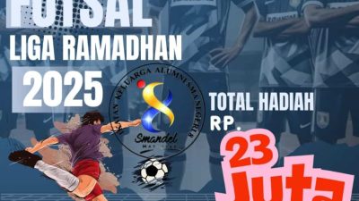 Hari Kedua, Turnamen Futsal Liga Ramadhan 2025 IKA SMANDEL Berlangsung 9 Laga