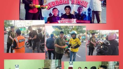 Gandeng Mitra Kerja, Mapress Berbagi Takjil di Jalan dan Beri Santunan ke Panti Asuhan