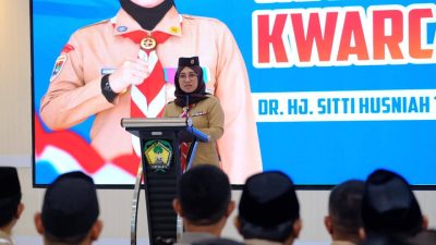 Buka Rapat Kerja, Husniah Talenrang Minta Kwarcab Gowa Bersinergi dengan Pemerintah