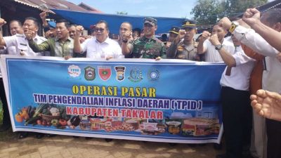 Pantau Harga, Dandim 1426/Takalar Bersama Forkopimda Sidak Pasar Tradisional