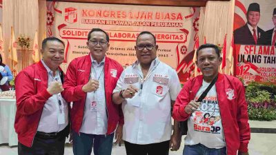 Bara JP Sulsel Ucapkan Selamat Atas Terpilihnya Frans Ansanay Jadi Ketum Bara JP Periode 2025-2030