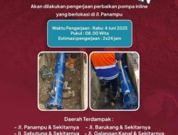 Pompa Inline Panampu Diperbaiki, PDAM Makassar: Warga Dihimbau Siapkan Air