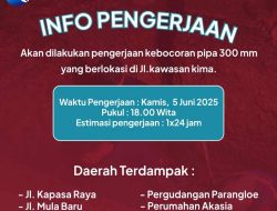 PDAM Makassar Tindak Cepat Kebocoran Pipa 300mm di Kawasan KIMA