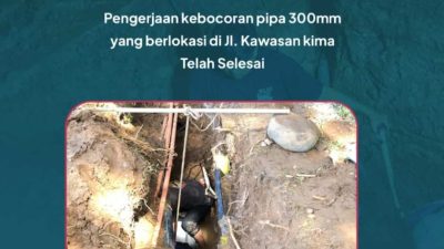 Sigap Tangani Kebocoran Pipa di KIMA, PDAM Makassar: Normalisasi Air Berlangsung Bertahap