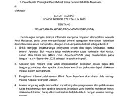 WFA Diberlakukan, Pemkot Makassar Pastikan Layanan Tidak Terganggu