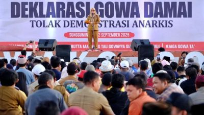 Deklarasi Damai, Bupati Husniah: Mari Jaga Keamanan, Kedamaian dan Persaudaraan di Kabupaten Gowa