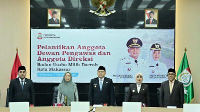 Wakil Ketua Andi Suharmika Hadiri Pelantikan Pengurus Direksi dan Dewas BUMD Makassar