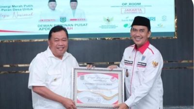 Hadiri Pelantikan DPP APDESI Merah Putih 2025-2030, Bupati Takalar Terima Penghargaan Tokoh Peduli Desa