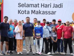 Ketua DPRD Rahmat Mappatoba dan Staf Ikuti Semarak Jalan Santai HUT Kota Makassar ke-418