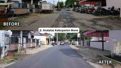 Gubernur Andi Sudirman Resmikan Jalan Andalas, Jalan Bali, dan Jalan Langsat di Kabupaten Bone