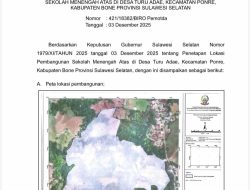 Gubernur Andi Sudirman Tetapkan Lokasi Pembangunan SMA di Kabupaten Bone