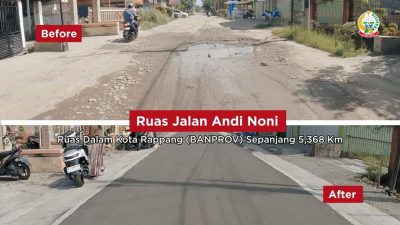 Bantuan Keuangan Pemprov Sulsel, Gubernur Andi Sudirman: Jalan Kota di Sidrap Sudah Rampung