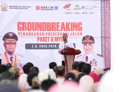 Gubernur Sulsel Ground Breaking Jalan Paket 5 MYP di Poros Tanabatue – Palattae Bone
