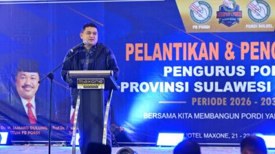 Munafri – Aliyah Kompak Hadiri Pelantikan IAS Sebagai Ketua PORDI Sulsel