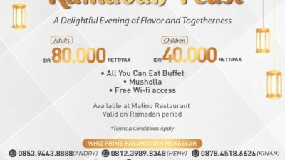 Whize Prime Hasanuddin Makassar Hadirkan IFTAR HEMAT & STAYCATION di Ramadan 2026