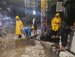 Hujan Deras Guyur Makassar, Satgas Drainase Dinas PU Gerak Cepat Tangani Genangan Air di Pettarani