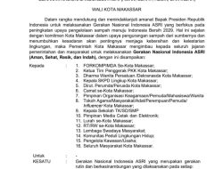 Tindaklanjut Instruksi Presiden Prabowo, Wali Kota Munafri Wajibkan Gerakan ASRI Dua Kali Sepekan di Makassar