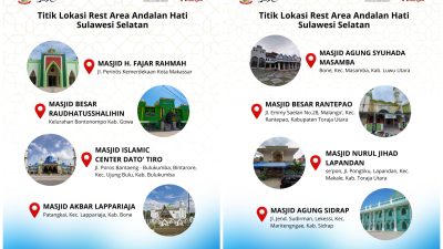 Sambut Mudik Lebaran 2026, Pemprov Sulsel Siapkan Rest Area “Andalan Hari” di Jalur Strategis