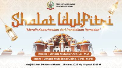 Pemprov Sulsel Gelar Salat Idul Fitri 1447 H di Masjid Kubah 99