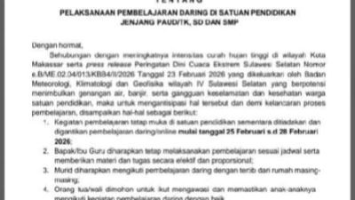 SDI Rappokalling II Terapkan Belajar dari Rumah Sesuai Edaran Disdik Makassar