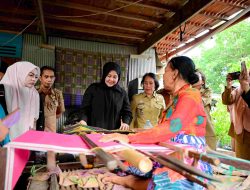 Kunjungi Pengrajin, Wagub Sulsel Dorong UMKM Tenun Emas Sidrap Naik Kelas