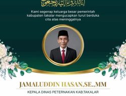 Pemkab Takalar Berduka, Kadis Pertanian Jamaluddin Hasan Meninggal Dunia