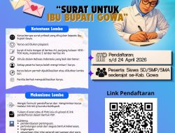 Hari Kartini 2026, Pemkab Gowa Dorong Literasi Generasi Muda Melalui Lomba Surat untuk Bupati