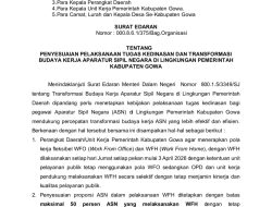 ASN Pemkab Gowa Terapkan WFH, Bupati Talenrang: Layanan Publik Dipastikan Beroperasi Maksimal