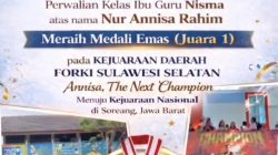 Siswi SMPN 18 Makassar Raih Juara I di Kejuaraan Daerah Forki Sulawesi Selatan