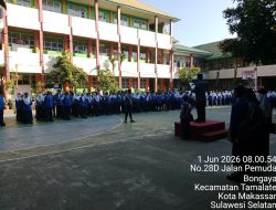 Kaswadi Ajak Keluarga Besar SMPN 3 Makassar Jadikan Pancasila sebagai Pedoman Hidup