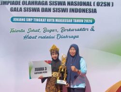 Raih Prestasi, Tiga Siswa SMPN 40 Juara 3 di Ajang O2SN Tingkat Kota Makassar