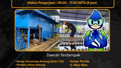 Rencana Akan Lakukan Pengurasan di IPA 3 Antang, PDAM Makassar: Ini Wilayah Terdampak