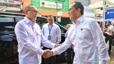 Danny Pomanto Dampingi Zulkifli Hasan Tinjau Harga Pangan di Pasar Pabaeng-baeng