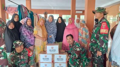 Kodim 1408/Makassar Salurkan Bantuan dan Layanan Kesehatan Terdampak Banjir di 3 Titik Lokasi