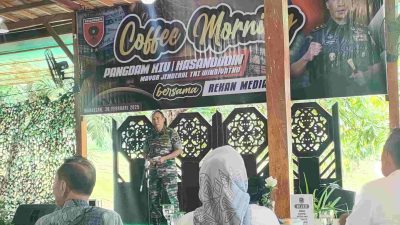 Gelar Coffe Morning Bersama Awak Media, Pangdam XIV/Hasanuddin Harap Komunikasi dan Sinergitas Terjalin Baik