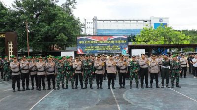 Kapolres Bersama Dandim 1426/Takalar Pimpin Apel Kesiapan Pengamanan Malam Takbiran