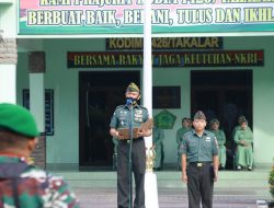 Kasdim 1426/Takalar Pimpin Acara Korp Rapot Pelepasan Perwira Pindah Satuan