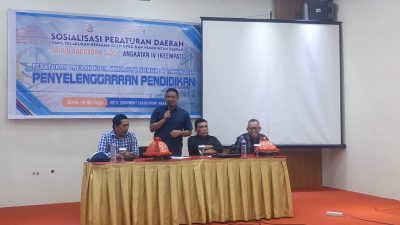 Legislator Nasir Rurung Gelar Sosialisasi Perda Penyelenggaraan Pendidikan