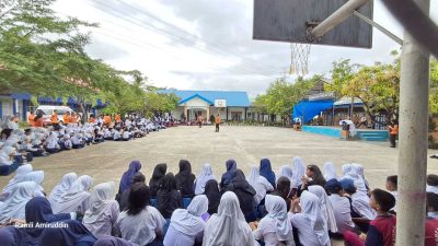 Tingkatkan Kesiapsiagaan, SMPN 19 Bersama BPBD Makassar Gelar Gelar Sosialisasi Mitigasi Bencana