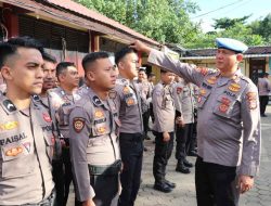 Tegakkan Disiplin, Propam Polres Pelabuhan Makassar Lakukan Sidak Gaktibplin Personel
