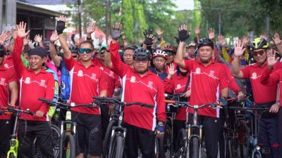 Jelang HUT Bhayangkara ke-79, Bupati Takalar Lepas Ribuan Peserta Fun Bike