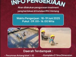 Lakukan Pengurasan IPA 3 Antang, PDAM Makassar: Warga Manggala Dihimbau Menampung Air