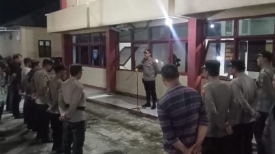 Kapolsek Bontoala Pimpin Apel Kesiapan Cipta Kondisi Jelang Malam Minggu