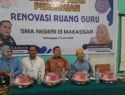 Kabid SMA Disdik Sulsel Hadiri Pelantikan IKA dan Peresmian Ruang Guru di SMAN 13 Makassar