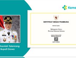 Kabupaten Gowa Raih Sertifikat Bebas Frambusia dari Kemenkes RI