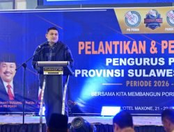 Munafri – Aliyah Kompak Hadiri Pelantikan IAS Sebagai Ketua PORDI Sulsel