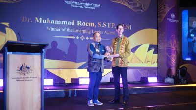 Kadis Kominfo Makassar, Muh Roem Dinobatkan Emerging Leader oleh Konsulat Australia